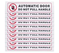 ECSiNG Lot de 10 autocollants de porte automatique avec inscription « Do Not Pull Handle » - Autocollant d'avertissement pour camionnette, voiture, taxi - 150 mm x 35 mm