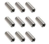 ECSiNG Lot de 10 écrous réducteurs de conversion en acier inoxydable 303 pour filetage mâle M8 x 1,25 vers femelle M6 x 1 Longueur 20 mm