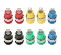 ECSiNG Lot de 10 fiches bananes de 4 mm 30 V 60 V 32 A pour panneau de test banane Convient pour les haut-parleurs de 12 mm de diamètre pour connecter des haut-parleurs, amplificateurs de puissance