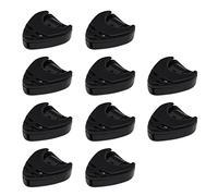 ECSiNG Lot de 10 supports de médiator autocollants avec dos adhésif et ressort pour guitare acoustique, basse Noir