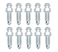 ECSiNG Lot de 10 tétons de purge métriques pour étrier de frein M6 x 1 mm Longueur totale 27,2 mm Filetage inférieur hexagonal Longueur totale 10 mm pour éviter les fuites de liquide de frein