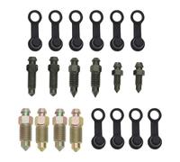 ECSiNG Lot de 10 vis de purge creux M6 x 1 mm M7 x 1 mm M8 x 1,25 mm M10 x 1 mm M10 x 1,25 mm avec capuchon en caoutchouc pour vis d'échappement de frein de moto