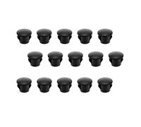 ECSiNG Lot de 100 bouchons à trou en plastique noir de 7 mm pour verrouillage, tube en acier de 7 mm pour meubles, clôtures, tuyaux, placards, armoires