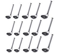 ECSiNG Lot de 15 Anneaux de Guidage pour Canne à pêche - Différentes Tailles - pour Eau Douce et Eau salée - Argent