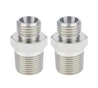 ECSiNG Lot de 2 adaptateurs hydrauliques M14 à 3/8 NPT en acier au carbone pour mini systèmes hydrauliques d'excavatrice