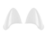 ECSiNG Lot de 2 Autocollants Oreilles de Chat pour Casque de Moto, vélo, Scooter, Casque de Moto, Blanc