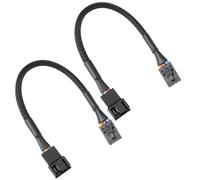 ECSiNG Lot de 2 Câbles Adaptateurs pour Ventilateur CRJ à 4 Broches avec Verrouillage Compatibles avec Les Cartes Mères Dell (15 Cm).