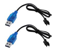 ECSiNG Lot de 2 câbles de charge USB 3,7 V avec connecteur SM-2P adaptateur de prise, cordon de charge pour bateaux, voitures, camions, batteries Li-ion et Li-Po 3,7 V