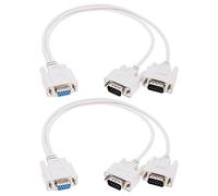 ECSiNG Lot de 2 câbles répartiteurs DB9 de rechange DB9 9 broches 1 femelle vers 2 mâles Rs232 pour connecter des ordinateurs et des machines numériques