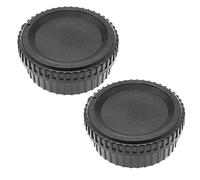 ECSiNG Lot de 2 Capuchons Avant et arrière de Rechange pour Appareil Photo Nikon D7500 D7200 D7100 D7000 D5600 D5300 D5200 D5100 Noir