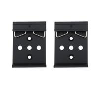 ECSiNG Lot de 2 clips de montage sur rail DIN 35 mm en alliage d'aluminium pour installation de circuit imprimé, noir