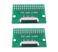 ECSiNG Lot de 2 convertisseurs FPC 40 broches 0,5 mm sur prise latérale arrière 1,0 mm vers DIP 2,54 mm pour ordinateurs portables, lecteurs DVD, moniteurs LCD