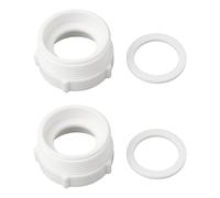 ECSiNG Lot de 2 extensions de siphon à filetage 1-1/4 à 1-1/2 pour baignoire, douche, évier de cuisine