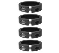 ECSiNG Lot de 2 paires d'anneaux de serrage de 22,2 mm pour guidon de vélo en alliage d'aluminium Noir
