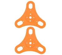 ECSiNG Lot de 2 plaques de limitation de film pour machine à sceller les gobelets manuelles 12,5 mm Trou central en plastique orange Compatible avec les scelleuses de tasse