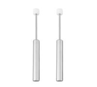 ECSiNG Lot de 2 poubelles à fermeture amortisseur de piston avec couvercle en acier et plastique - 91 x 49 x 7,8 mm