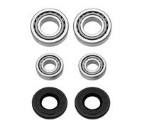 ECSiNG Lot de 2 Roulements de Roue 30203 30205 Roulements 25x52x7mm Bague d'étanchéité Compatible avec ALKO Essieu sans Frein Jusqu'à 750 Kg Noir