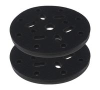 ECSiNG Lot de 2 tampons d'interface en éponge douce de 150 mm compatibles avec Makita Bo6030 et Bo6040 Disque de ponçage à crochet et boucle 17 trous
