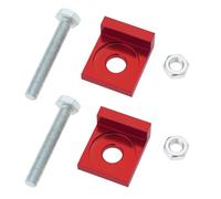 ECSiNG Lot de 2 tendeurs de chaîne de moto de 12 mm de diamètre - Tendeur CNC pour moto tout-terrain 50 cc 70 cc 90 cc 110 cc 125 cc - Rouge