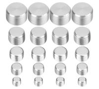 ECSiNG Lot de 20 bouchons de tuyau NPT en acier inoxydable avec filetage extérieur 1/8 1/4 3/8 1/2 3/4" pour systèmes industriels