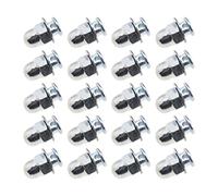 ECSiNG Lot de 20 boulons d'ancrage pour câble de vélo, 6 mm avec écrous et rondelles pour BMX, vélo électrique, vélo de Course, Trekking, Accessoires de vélo à tête Ronde/hexagonale