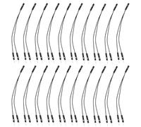 ECSiNG Lot de 20 câbles ruban Du-pont - Pas de 2,54 mm - Simple femelle vers double mâle - Pour PC, carte mère, diode électroluminescente, boîtier d'ordinateur, commutateur, boutons de