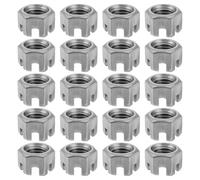 ECSiNG Lot de 20 écrous hexagonaux fendus M12 x 1,25 mm en acier au carbone de qualité 4,8 pour l'industrie mécanique, garage, meubles de maison