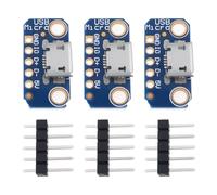 ECSiNG Lot de 3 Cartes de Dérivation USB Micro-B 1833 Compatible avec Adafruit USB vers DIP5 20,5 X 10 Mm