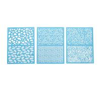 ECSiNG Lot de 3 pochoirs de sérigraphie en argile - Accessoires pour loisirs créatifs - 12 x 16 cm