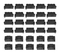 ECSiNG Lot de 30 bouchons anti-poussière universels en silicone pour ordinateur portable RJ45 femelle et port HDMI femelle et port USB Noir