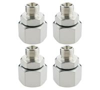 ECSiNG Lot de 4 adaptateurs hydrauliques 15L (M22 x 1,5) - 8L (M14 x 1,5) - Filetage mâle vers femelle - Adaptateurs pivotants - Réduction hydraulique métrique de la lumière