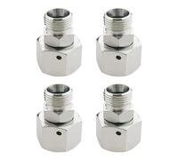 ECSiNG Lot de 4 adaptateurs hydrauliques mâles vers femelles 15 L (M22 x 1,5) -12 L (M18 x 1,5) réduction hydraulique métrique réducteur de lumière