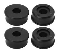 ECSiNG Lot de 4 Bagues de Réduction de 35 Mm à 1/2" pour Brouettes Entretoises de Roue Bagues de Réduction de Remplacement pour Brouettes de 35 Mm Plastique Noir