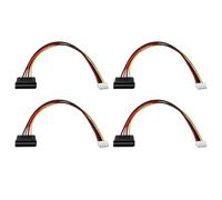 ECSiNG Lot de 4 câbles d'alimentation SATA femelle 15 broches vers 4 broches XH2.54 pour disques durs et lecteurs optiques de 30 cm