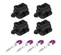 ECSiNG Lot de 4 connecteurs 1 broche 1J0973701A compatibles avec VW Compatible avec capteur de pression d'huile Audi