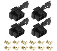 ECSiNG Lot de 4 connecteurs H4 à 3 broches DJD031A-1 3 broches H4 pour lampe de phare - Kit de réparation avec bornes et support d'ampoule - Accessoires de rechange