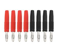 ECSiNG Lot de 4 Paires de Fiches Bananes de 3 Mm Plaquées Nickel pour Connecteurs Audio de Haut-parleurs Compatible avec Hammant Les Contrôleurs Et Compatible avec Morgan Les Contrôleurs