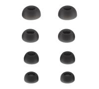 ECSiNG Lot de 4 paires d'embouts d'oreille de rechange en silicone compatibles avec écouteurs JBL Live Beam 3 Live Buds 3 Noir