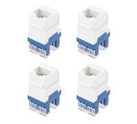ECSiNG Lot de 4 prises RJ45 CAT6 modulaires réseau non blindées pour panneaux de brassage, plaques murales, coupleurs Keystone Snap-In
