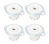 ECSiNG Lot de 4 Supports Céramiques 9 Broches B9A 11,9 mm pour Tube Électronique Audio Compatible avec ECC81/ECC82/ECC83