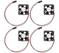 ECSiNG Lot de 4 ventilateurs de refroidissement sans balais CC 5 V 35 x 35 x 10 mm avec connecteur à 2 broches pour modélisme d'ordinateur, imprimante Noir