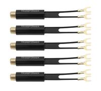 ECSiNG Lot de 5 transformateurs Correspondants UHF VHF FM - Connecteur F mâle pour téléviseurs, radios et récepteurs A/V - Mini systèmes