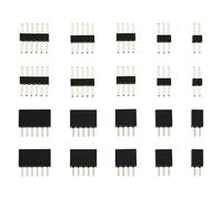 ECSiNG Lot de 50 Paires de Connecteurs Miniatures RM 1,27 Mm avec Fiche Et Prise Comprenant 10 Paires de Fiches Et de Prises à 2 3 4 5 Et 6 Broches pour La Réparation Et Le Bricolage