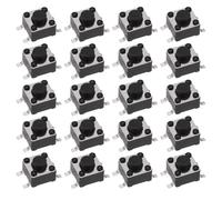 ECSiNG Lot de 50pcs Mini Interrupteurs Tactiles à 4 Broches 12V 50mA pour Produits Numériques équipement de Fitness Caméra Vidéo 4,5 x 4,5 x 3,8 mm