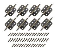 ECSiNG Lot de 8 charnières de porte vintage avec vis en métal de style rétro, charnières en fer antique pour boîtes en bois, boîtes à bijoux, bronze