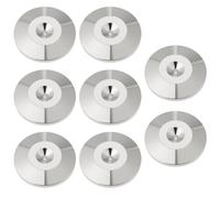ECSiNG Lot de 8 patins de protection pour piquet de haut-parleur Argenté 25 mm x 5 mm d'épaisseur