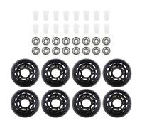 ECSiNG Lot de 8 roues de rollers en ligne 64 mm 82A avec roulements ABEC-7 Roues de patins à roulettes Roues stabilisatrices pour l'intérieur et l'extérieur