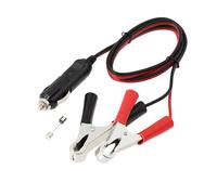 ECSiNG Pince crocodile vers câble d'extension mâle pour allume-cigare 1 m 16 AWG 12 V 24 V avec fusible 15 A pour équipement de voiture
