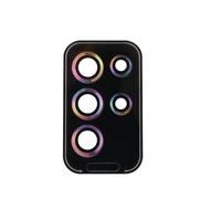 ECSiNG Protection d'objectif d'appareil photo - Coque de protection en verre trempé pour téléphone portable - Compatible avec Samsung Galaxy S22 Ultra, multicolore