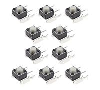 ECSiNG RB LB Lot de 10 boutons de rechange pour pare-chocs Compatible avec manette Microsoft Xbox One Xbox 360 Noir 6 x 6 x 5 mm